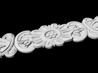 Central decor ornament for furniture 3D model 632