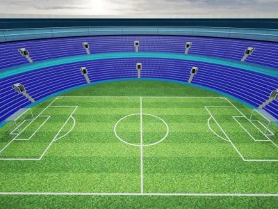 Football Stadium  Low-poly 3D model 2
