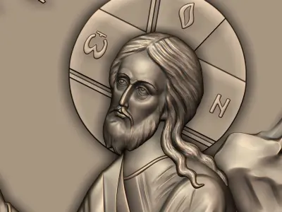 Jesus Prays in the Garden of Gethsemane 3D model