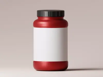 Cosmetic or Medicine Product Jar 3D Model Low-poly 3D model