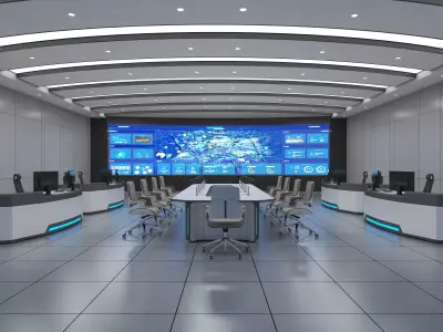 control room 11 Low-poly 3D model