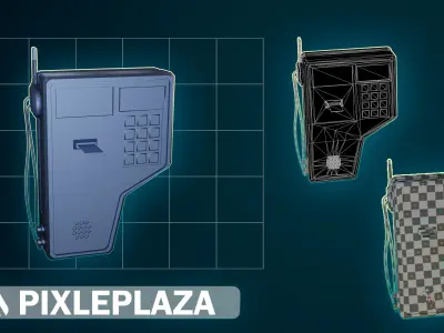 10 SCI-FI CONTROL PANEL GAME READY 3D model