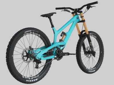 YT Tues Realistic Downhill DH Mountain Bike Textured High Poly Free 3D model