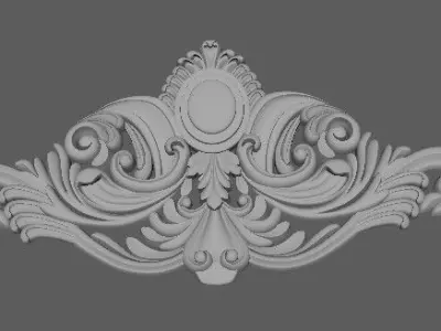Central decor ornament for furniture 3D model 741