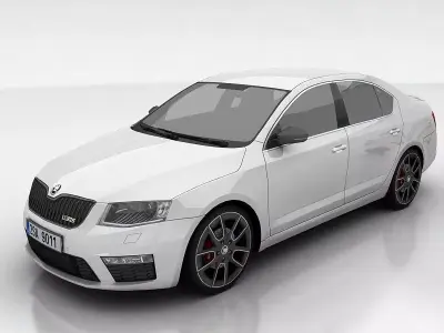 Skoda Octavia 3 RS liftback Low-poly 3D model