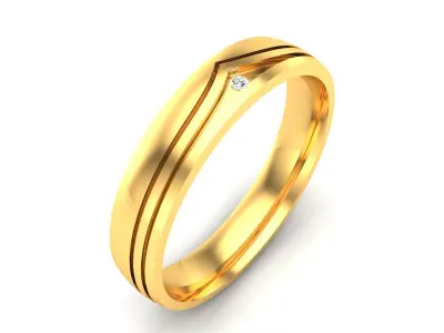 Band 3dm Render Details gold wedding 3D print model