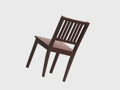 Simple Chair Low-poly 3D model