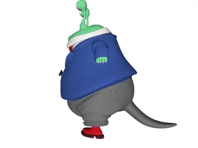 Cartoon Chupa Low-poly 3D model