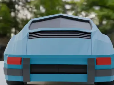 Porshe 911 1967 year Low-poly 3D model
