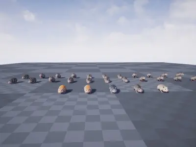 Hamster stylized Low-poly 3D model