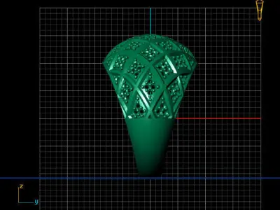 Women Stone Rings Diamond 3D print model 4