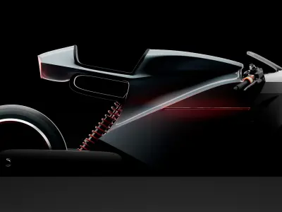 Futuristic Electric Hyper Motorcycle  3D model