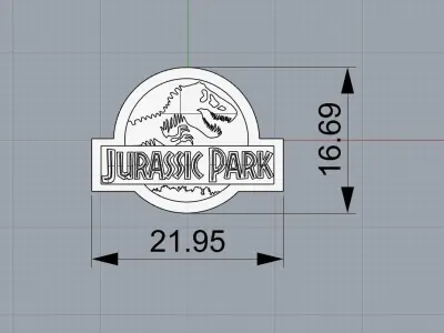 JURASSIC PARK LOGO 3D model