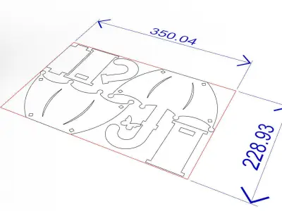 Flower Box For Laser Cut  3D print model