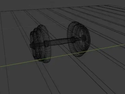 Dumbbell pair of dumbbells 3D model