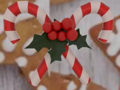 Christmas Candies Low-poly 3D model
