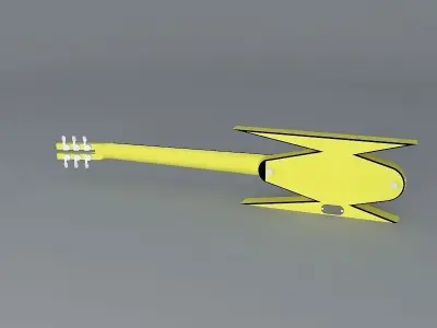 Travel size electric guitar Free 3D model