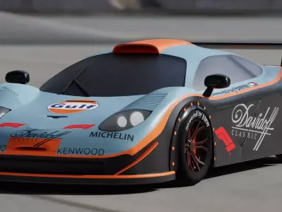 McLaren F1 GTR Low-poly 3D model