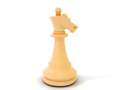 Ivory Chess Knight model pack Low-poly 3D model