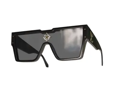 Louis Vuitton Cyclone Sunglasses Low-poly 3D model