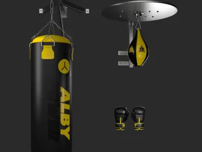 BOXING GLOVES AND GEAR 3D model