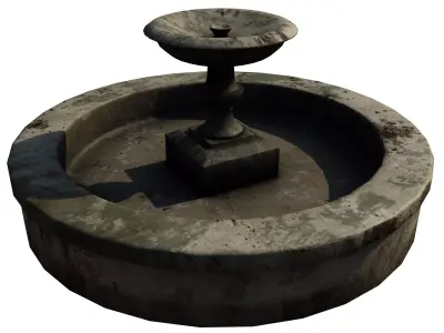 Medieval Fountain Low-poly 3D model buy