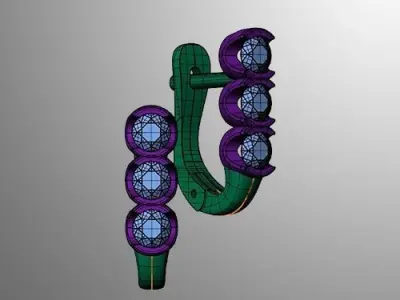 Earrings cm 2 3D print model