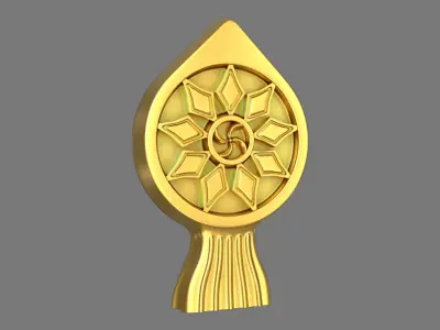 Handcrafted Brass Gajur  3D model