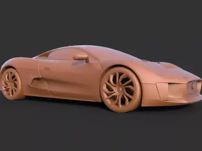 Jaguar C-X75 3D print model