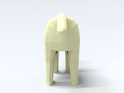 Low Poly Cartoon Sifaka Lemur Low-poly 3D model