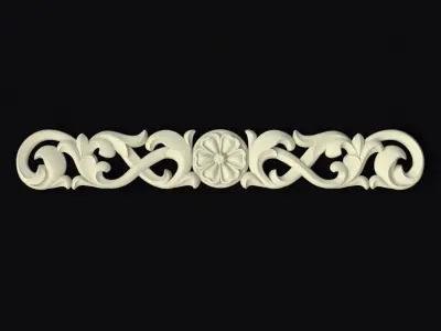 Central decor ornament for furniture 3D model 338