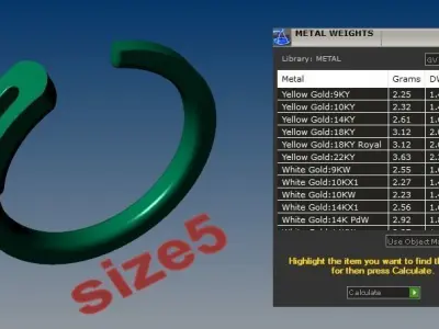 Safety Pin Style Band Ring Size5 3D print model