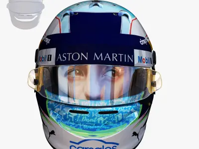 Ricciardo helmet 2018 Low-poly 3D model