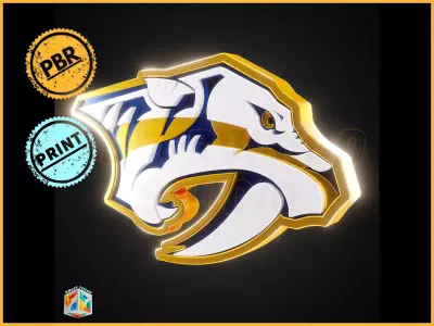 Nashville Predators logo - Cinematic - 3D print 3D model