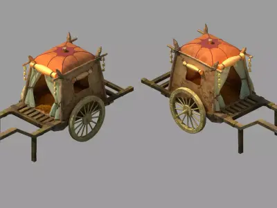 Game Desert Gobi - Carriage 3D model
