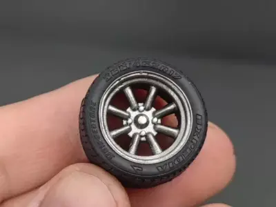 Watanabe Rs Wheel  1-24 Scale     1-10     1-18   ADJUSTABLE 3D model