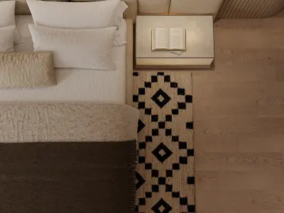 Log style bedroom 3D model