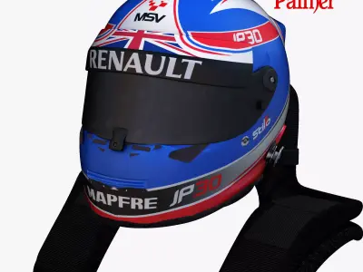 Palmer helmet 2017 Low-poly 3D model