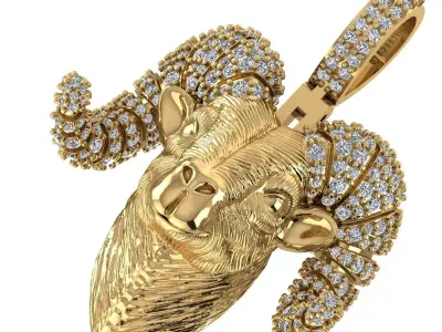 Goat Pendant  3D print model 3D print model