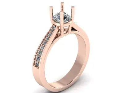 Jewelry Diamond Ring 3D Print Model 3D print model 11