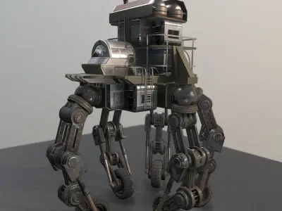 Futuristic Five-Wheeled Building - Five Wheeler - Free Download Free low-poly 3D model