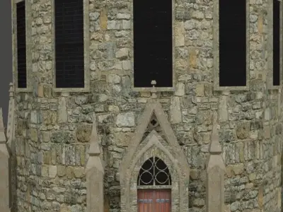 Gothic Bell Tower  Medieval Fantasy 3D Model 3D model