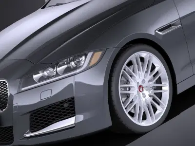 Jaguar XF 2017 bixenon VRAY 3D model