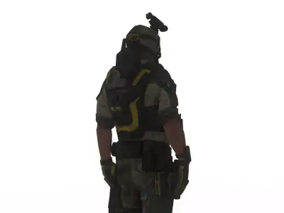 SWAT Team Soldier  Police Tactical Unit 3D Model Low-poly 3D model