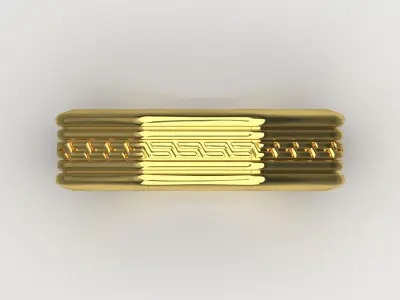 gold man ring mr0186 3D print model