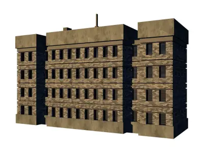 Background skyscraper LOWPOLY Building 03 Free low-poly 3D model