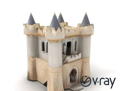Grand Stone Castle model pack Low-poly 3D model