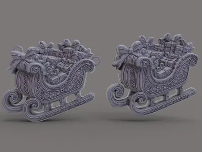 sanda sleigh gift  3D print model