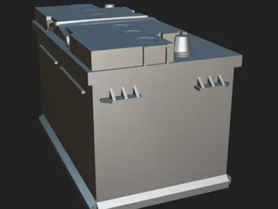 Battery 05 Low-poly 3D model