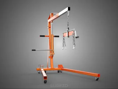 CRANE ENGINE HOIST LIFT WINCH HYDRAULIC LEVELER BALANCER LOAD UP 3D model